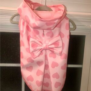 Rachel Zoe Pink Hearts Raincoat for Your Pet